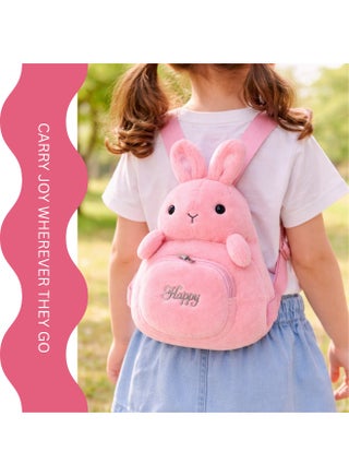 Cute Rabbit Plush Backpack for Kids 2–4 Years, Soft Animal School Bag for Toddlers, Lightweight Mini Backpack for Baby Boys & Girls, Nursery Bag, Picnic & Travel Backpack - view 3